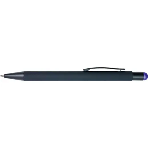 Matte Black Coated Ballpoint Pen Cobalt Blue